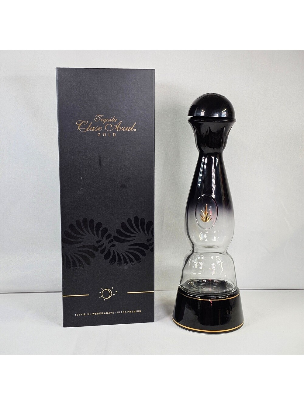 Clase Azul Gold Tequila Empty Bottle Decanter 750ml w/ Original Box Collectible